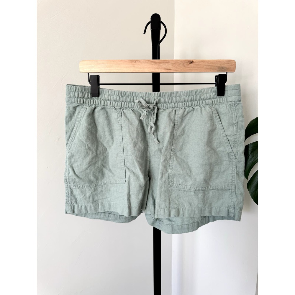 J. Crew Women's Green Linen Shorts
